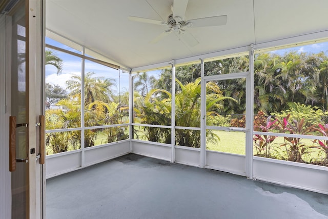 2683 SW Marquis Ter, Stuart, FL 34997 - unfurnished sunroom featuring ceiling fan