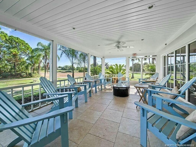 4575 SW Bimini Cir S, Palm City, FL 34990 - view of patio / terrace with a ceiling fan