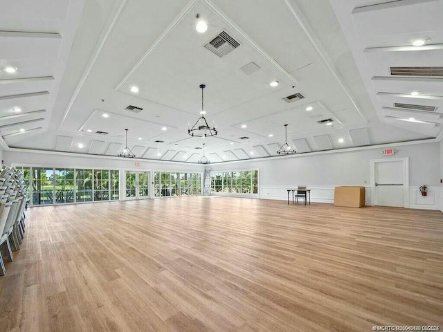 4575 SW Bimini Cir S, Palm City, FL 34990 - misc room featuring light wood-style flooring, recessed lighting, and a wainscoted wall