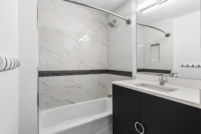 5779 Regency Cir W, Boca Raton, FL 33496 - full bathroom featuring vanity and washtub / shower combination