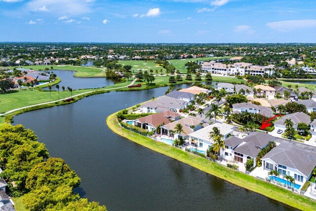 5779 Regency Cir W, Boca Raton, FL 33496 - aerial view of residential area with a large body of water and a golf course
