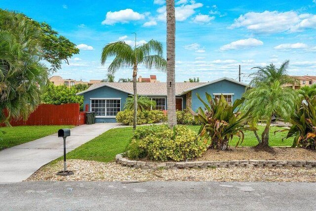 803 Mallard Dr, Delray Beach, FL 33444 - view of ranch-style home