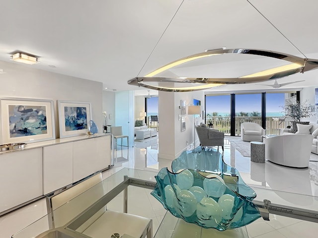 3000 N Ocean Dr Unit 4-D, Singer Island, FL 33404 - dining space featuring tile patterned flooring