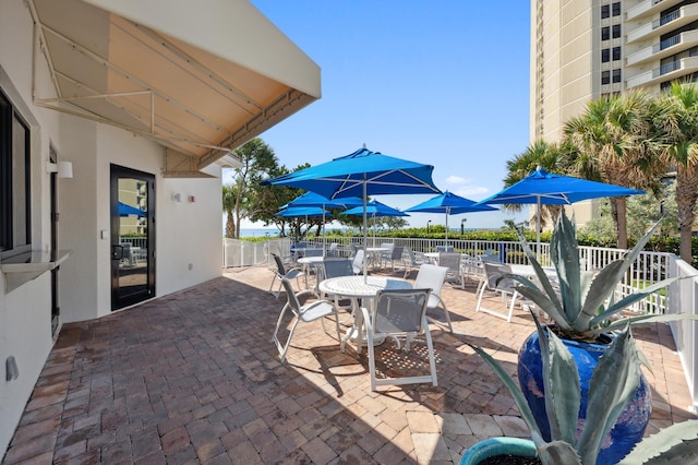 3000 N Ocean Dr Unit 4-D, Singer Island, FL 33404 - view of patio with outdoor dining space