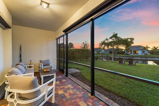 515 Sonoma Isles Cir, Jupiter, FL 33478 - sunroom / solarium featuring a water view and outdoor lounge area
