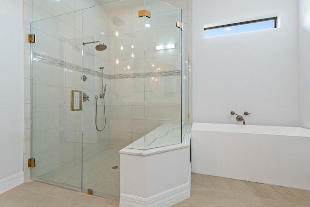 515 Sonoma Isles Cir, Jupiter, FL 33478 - full bath with a freestanding tub and a shower stall