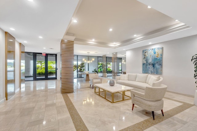 3300 S Ocean Blvd Unit 103S, Palm Beach, FL 33480 - lobby featuring recessed lighting and a wall of windows