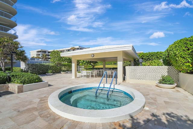 3300 S Ocean Blvd Unit 103S, Palm Beach, FL 33480 - view of pool with a gazebo, a patio area, a community hot tub, and a swimming pool