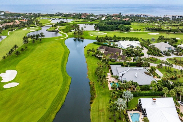 2150 SE Golfview Ln, Stuart, FL 34996 - aerial perspective of suburban area featuring a nearby body of water and a golf club