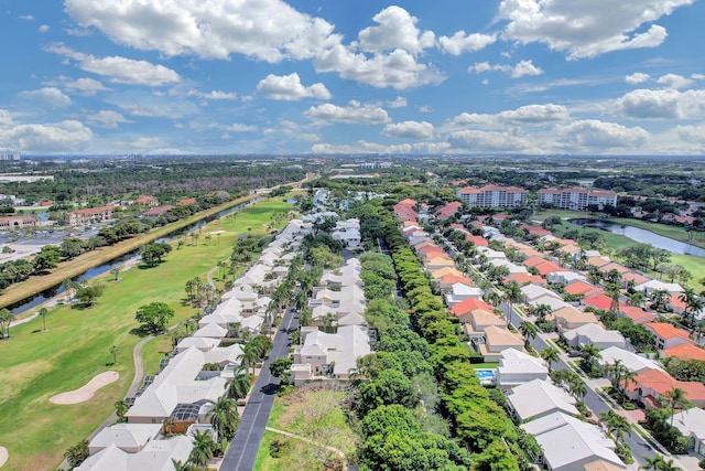 17233 Bermuda Village Dr, Boca Raton, FL 33487 - aerial perspective of suburban area with a golf club and a large body of water