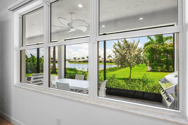 13487 Whistler Mountain Rd, Delray Beach, FL 33446 - detailed view of a large body of water, baseboards, and recessed lighting
