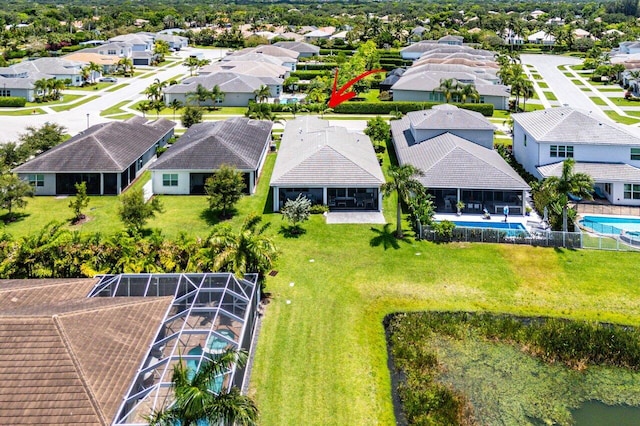 13487 Whistler Mountain Rd, Delray Beach, FL 33446 - aerial view of residential area featuring a pool