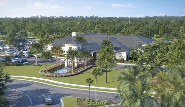 13487 Whistler Mountain Rd, Delray Beach, FL 33446 - aerial view of property and surrounding area featuring a heavily wooded area