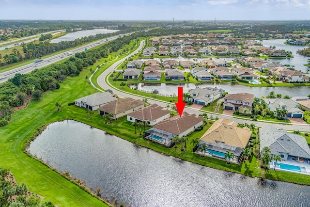 314 Sonoma Isles Cir, Jupiter, FL 33478 - aerial perspective of suburban area featuring a large body of water