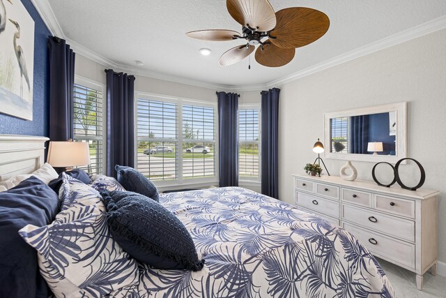 10339 SW Tetian Dr, Port Saint Lucie, FL 34987 - bedroom with ornamental molding and ceiling fan