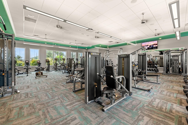 10339 SW Tetian Dr, Port Saint Lucie, FL 34987 - gym with carpet flooring