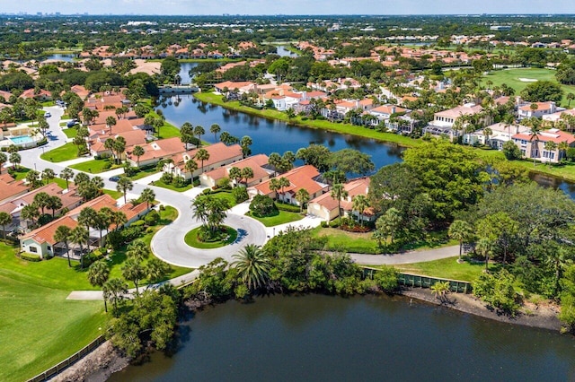 16703 Hidden Cove Dr, Jupiter, FL 33477 - aerial overview of property's location with nearby suburban area and a nearby body of water