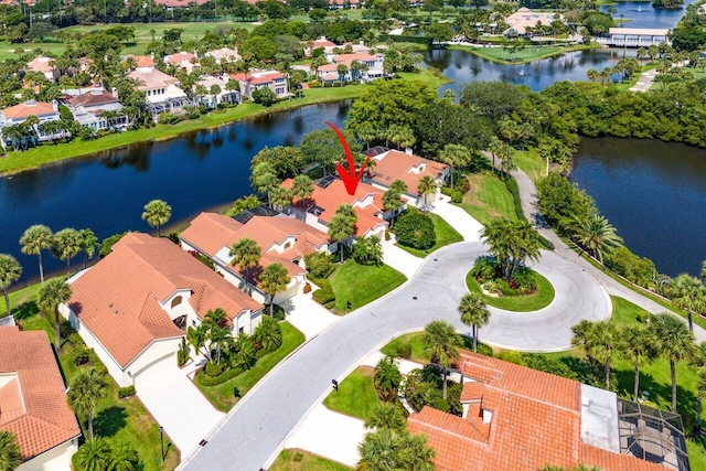 16703 Hidden Cove Dr, Jupiter, FL 33477 - aerial view of residential area featuring a large body of water