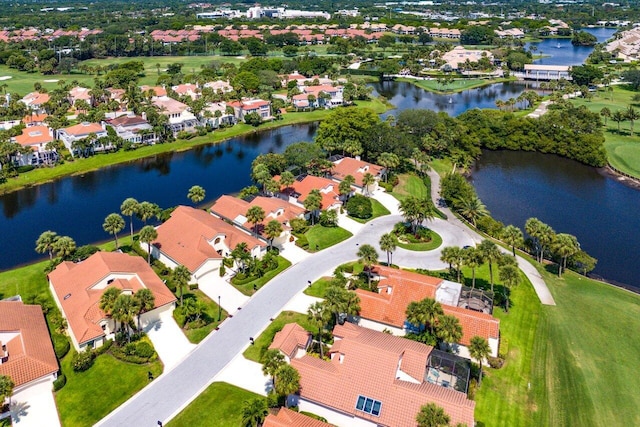 16703 Hidden Cove Dr, Jupiter, FL 33477 - aerial perspective of suburban area with a large body of water