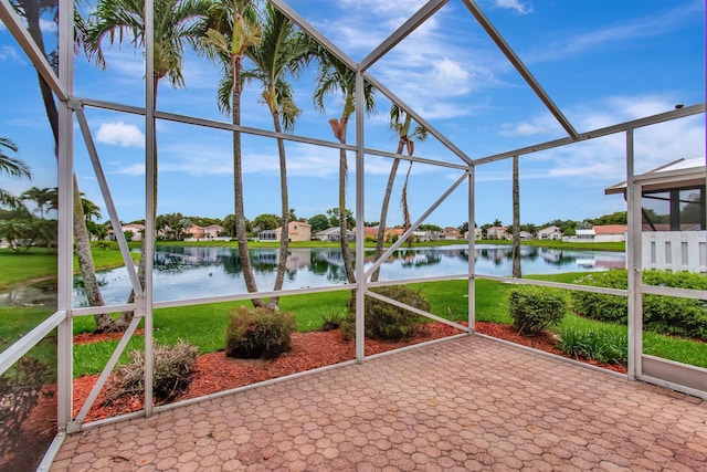 5630 Eagle Trace Ct, Lake Worth, FL 33463 - unfurnished sunroom with a water view
