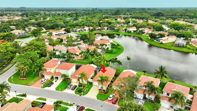 5630 Eagle Trace Ct, Lake Worth, FL 33463 - aerial perspective of suburban area featuring a nearby body of water