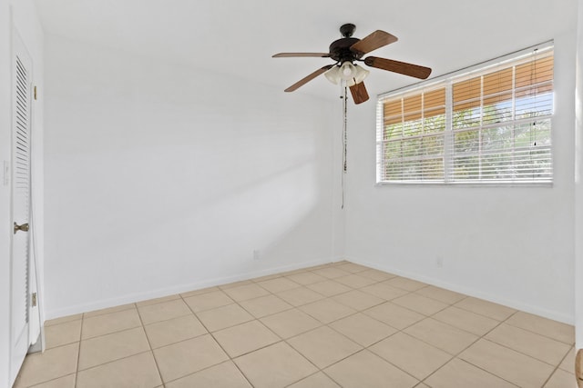 4500 N Federal Hwy Unit 367H, Lighthouse Point, FL 33064 - spare room featuring a ceiling fan and baseboards