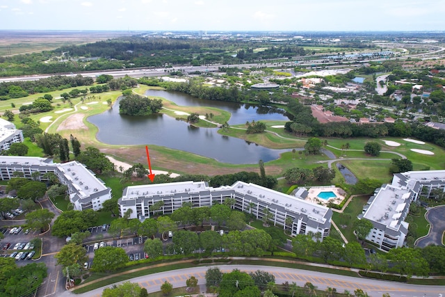 16091 Blatt Blvd Unit 302, Weston, FL 33326 - aerial view of apartment complex, a nearby body of water, and a local golf course