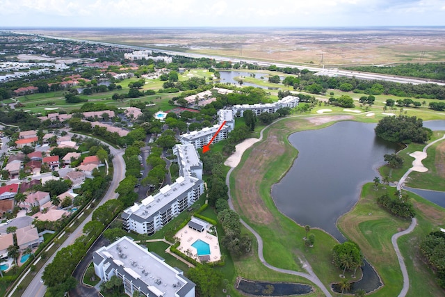 16091 Blatt Blvd Unit 302, Weston, FL 33326 - drone / aerial view of a nearby body of water and a golf course