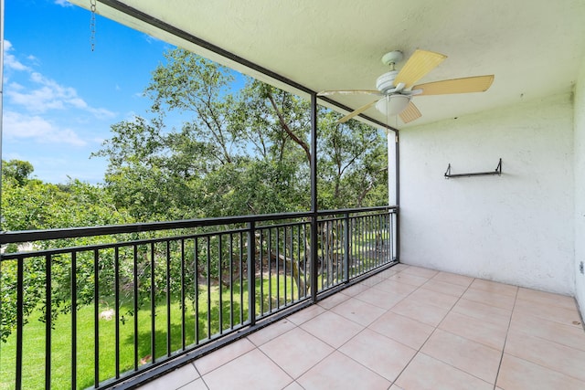 16091 Blatt Blvd Unit 302, Weston, FL 33326 - balcony with ceiling fan