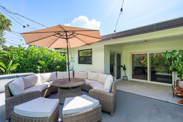 1701 N Ocean Breeze, Lake Worth Beach, FL 33460 - view of patio featuring an outdoor hangout area