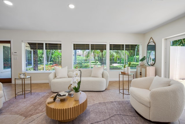 330 SE 7th Ave, Delray Beach, FL 33483 - tiled living area featuring recessed lighting and baseboards