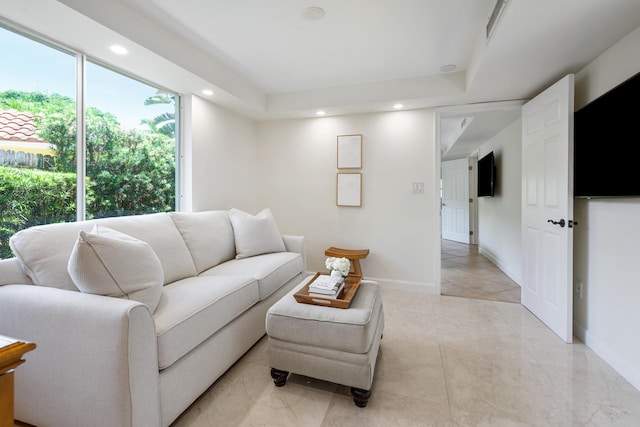 330 SE 7th Ave, Delray Beach, FL 33483 - living room featuring recessed lighting and baseboards