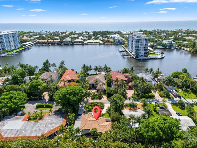 330 SE 7th Ave, Delray Beach, FL 33483 - aerial perspective of suburban area featuring a large body of water