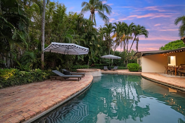 330 SE 7th Ave, Delray Beach, FL 33483 - swimming pool with a patio and an in-ground hot tub