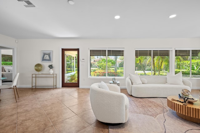 330 SE 7th Ave, Delray Beach, FL 33483 - tiled living area with baseboards and recessed lighting