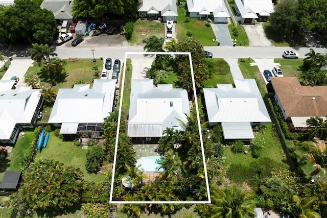 3725 SE Middle St, Stuart, FL 34997 - aerial view of residential area with property boundaries highlighted
