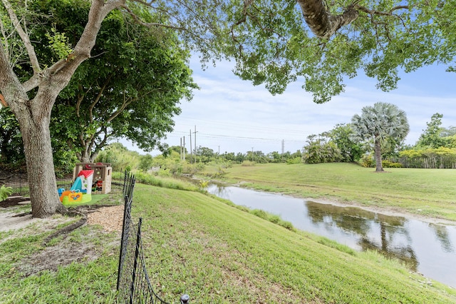 6815 NW 28th St, Margate, FL 33063 - view of green lawn featuring a water view