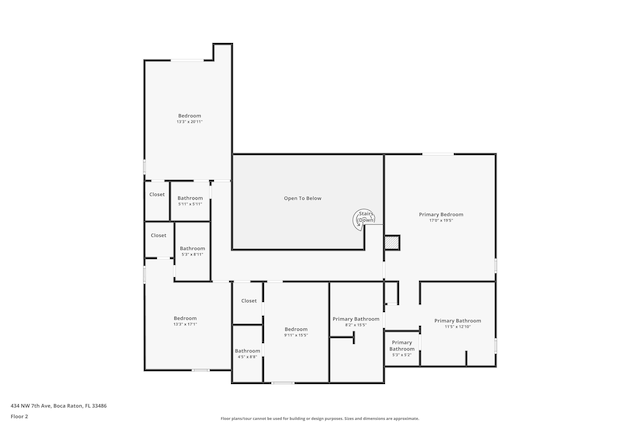 434 NW 7th Ave, Boca Raton, FL 33486 - floor plan / room layout