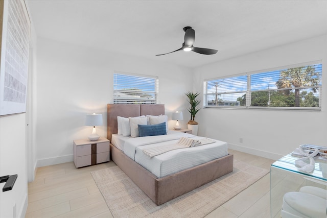 700 NE Harbour Ter Unit 3320, Boca Raton, FL 33431 - bedroom with baseboards and ceiling fan