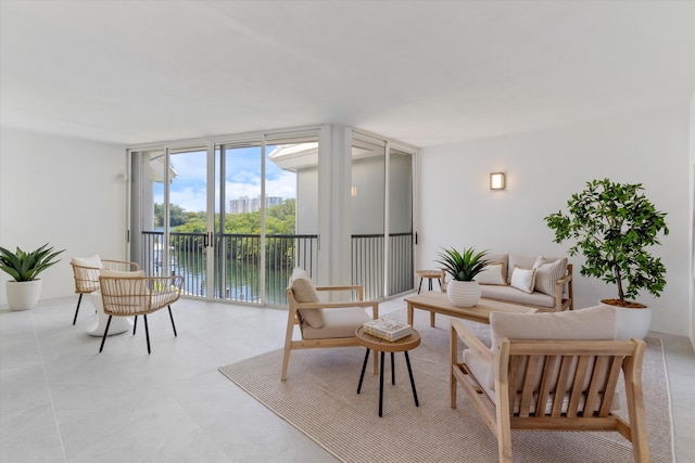 700 NE Harbour Ter Unit 3320, Boca Raton, FL 33431 - living room featuring a wall of windows and a water view