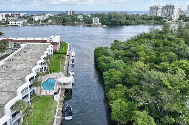 700 NE Harbour Ter Unit 3320, Boca Raton, FL 33431 - drone / aerial view of a large body of water and a pool area