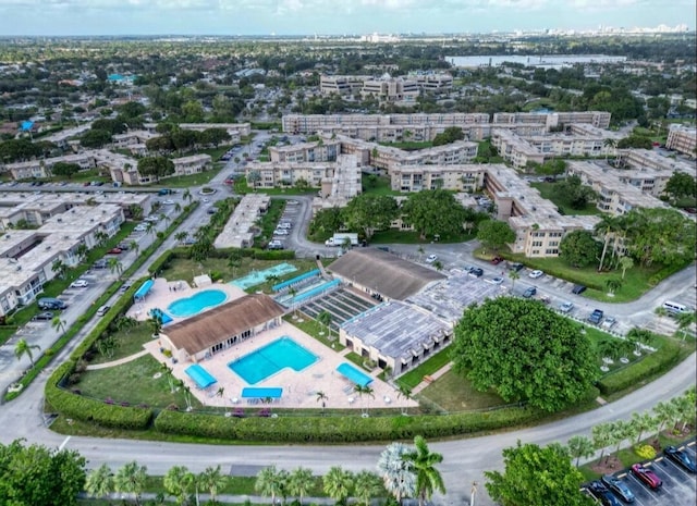 725 Lori Dr Unit 206, Palm Springs, FL 33406 - aerial view of a pool area