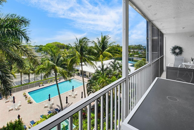 1 Harbourside Dr Unit 4506, Delray Beach, FL 33483 - balcony with view of pool area