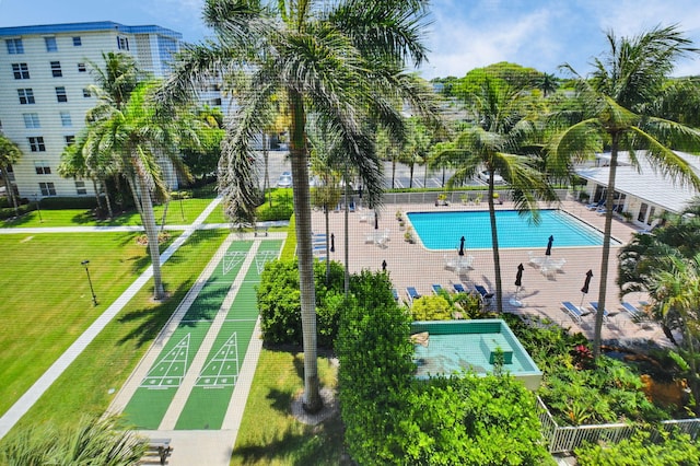 1 Harbourside Dr Unit 4506, Delray Beach, FL 33483 - view of swimming pool with shuffleboard