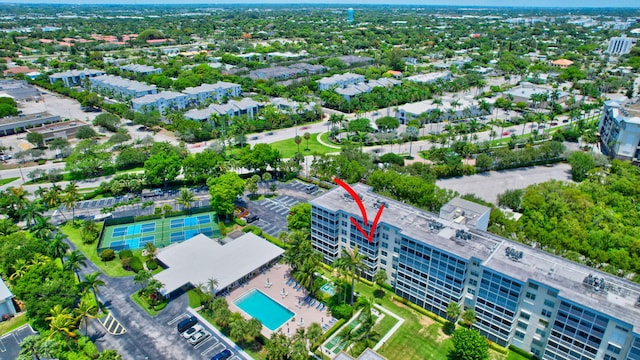 1 Harbourside Dr Unit 4506, Delray Beach, FL 33483 - aerial view of property and surrounding area featuring a pool area
