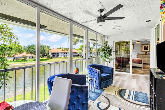 7685 Springwater Pl Unit 201, Boynton Beach, FL 33437 - sunroom / solarium with ceiling fan