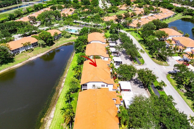 7685 Springwater Pl Unit 201, Boynton Beach, FL 33437 - aerial view of residential area featuring a large body of water