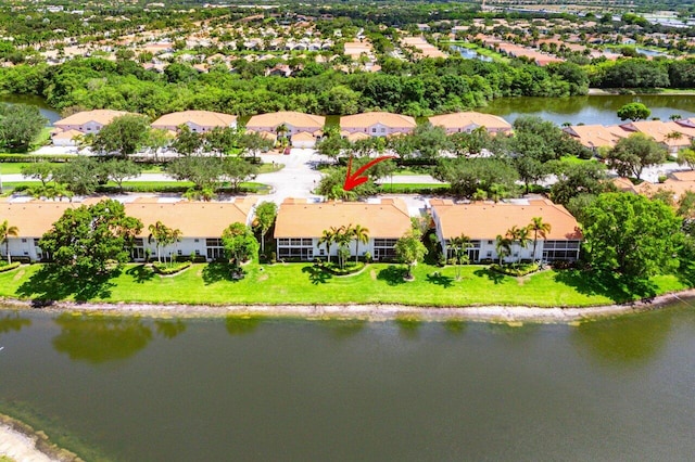 7685 Springwater Pl Unit 201, Boynton Beach, FL 33437 - aerial view of residential area featuring a large body of water