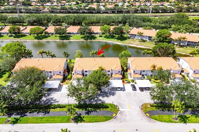 7685 Springwater Pl Unit 201, Boynton Beach, FL 33437 - aerial perspective of suburban area featuring a nearby body of water