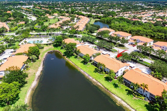 7685 Springwater Pl Unit 201, Boynton Beach, FL 33437 - aerial view of residential area with a nearby body of water